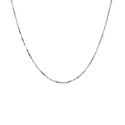 Bids.com 18k White Gold Box Chain 0.6mm Necklaces