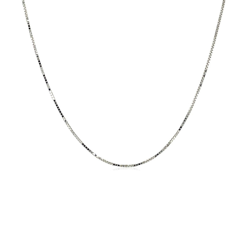 Bids.com 18k White Gold Box Chain 0.6mm Necklaces