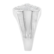 Bids.com 14K White Gold Men's 1 CTTW Diamond Band Ring Rings