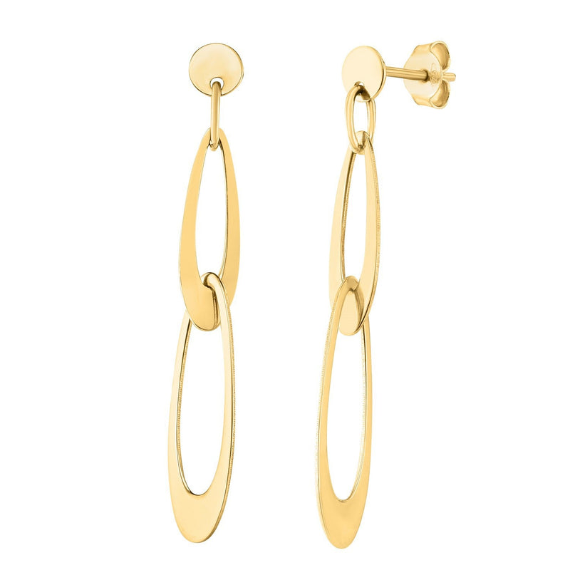 Bids.com 14k Yellow Gold Italian Oval Link Earrings Earrings
