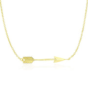 Bids.com 14k Yellow Gold Chain Necklace with Horizontal Arrow Pendant Necklaces