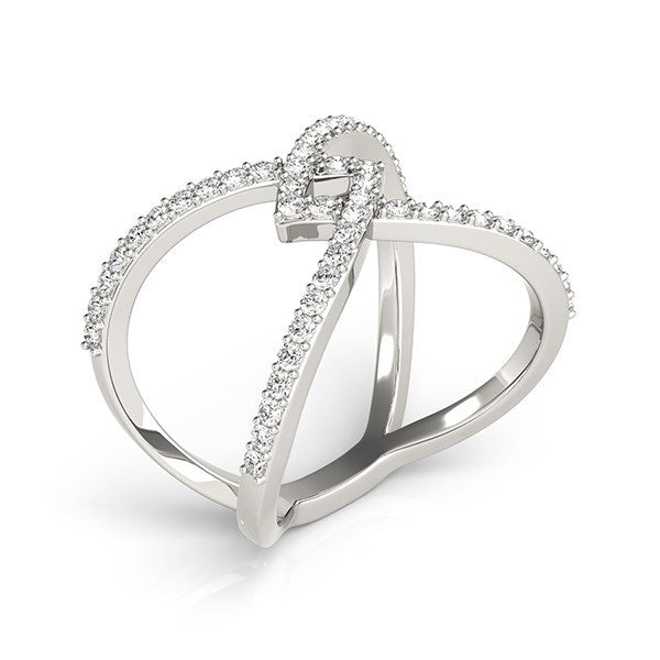 Bids.com 14k White Gold Fancy Entwined Design Diamond Ring (1/2 cttw) Rings