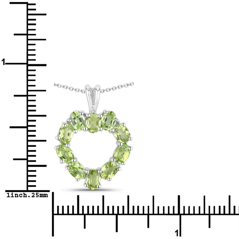 Bids.com 1.70 Carat Genuine Peridot .925 Sterling Silver Pendant Pendants