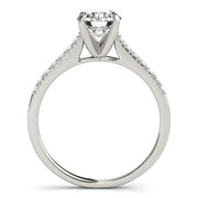 Bids.com 14k White Gold Single Row Scalloped Set Diamond Engagement Ring (1 1/8 cttw) Rings
