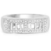 Bids.com 14K Yellow Gold Plated 0.19 Carat Genuine White Diamond .925 Sterling Silver Ring Rings