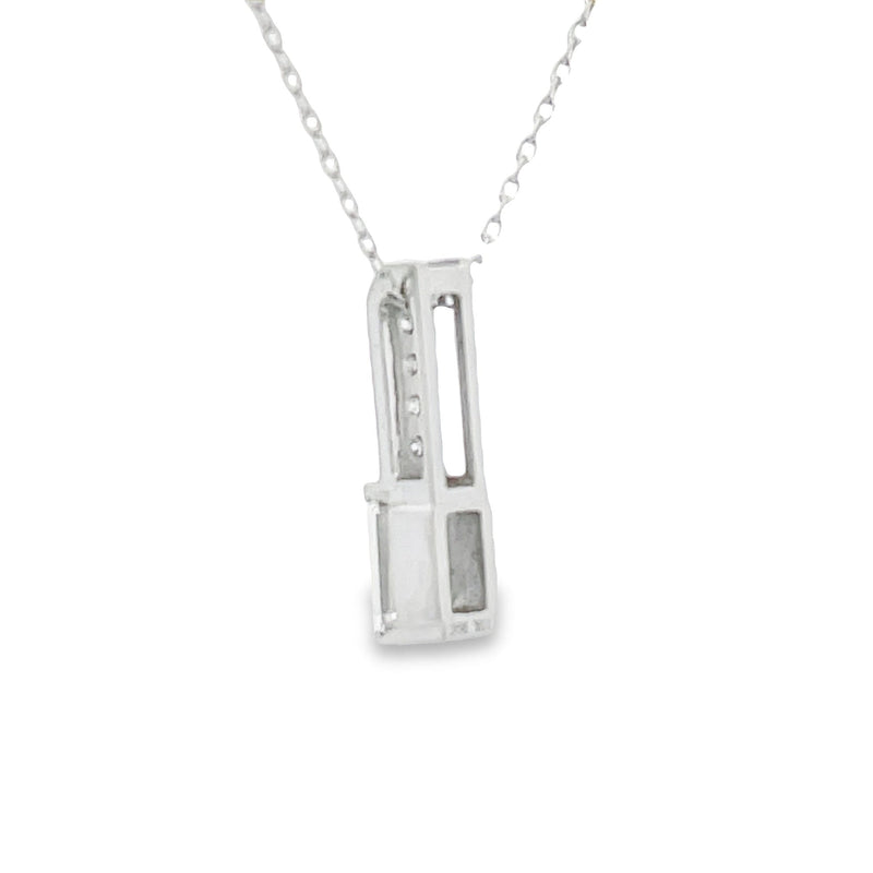 Bids.com .06ct Zircon Diamond Fashion Pendants 10KT White Gold Pendants