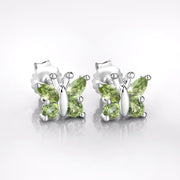 Bids.com 1.00 Carat Genuine Peridot .925 Sterling Silver Earrings Earrings