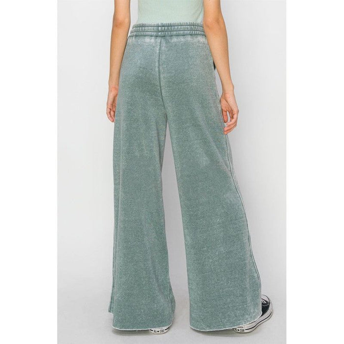 High Rise Wide Leg Drawstring Pants