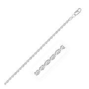 Bids.com Sterling Silver 2.9mm Diamond Cut Rope Style Chain Necklaces