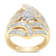 Bids.com 10K Yellow Gold Diamond Ring (1 Cttw, I-J Color, I2-I3 Clarity) - Size 7 Rings