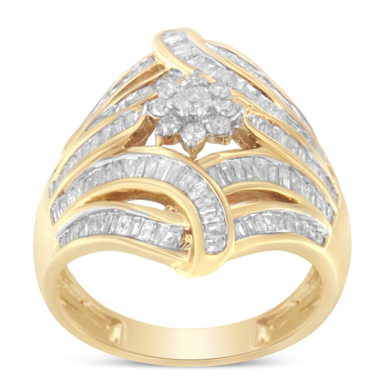 Bids.com 10K Yellow Gold Diamond Ring (1 Cttw, I-J Color, I2-I3 Clarity) - Size 7 Rings