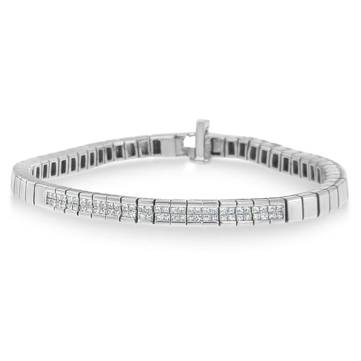 Bids.com 14K White Gold Princess Cut Diamond Bracelet (1.00 cttw, H-I Color, SI1-SI2 Clarity) Bracelets