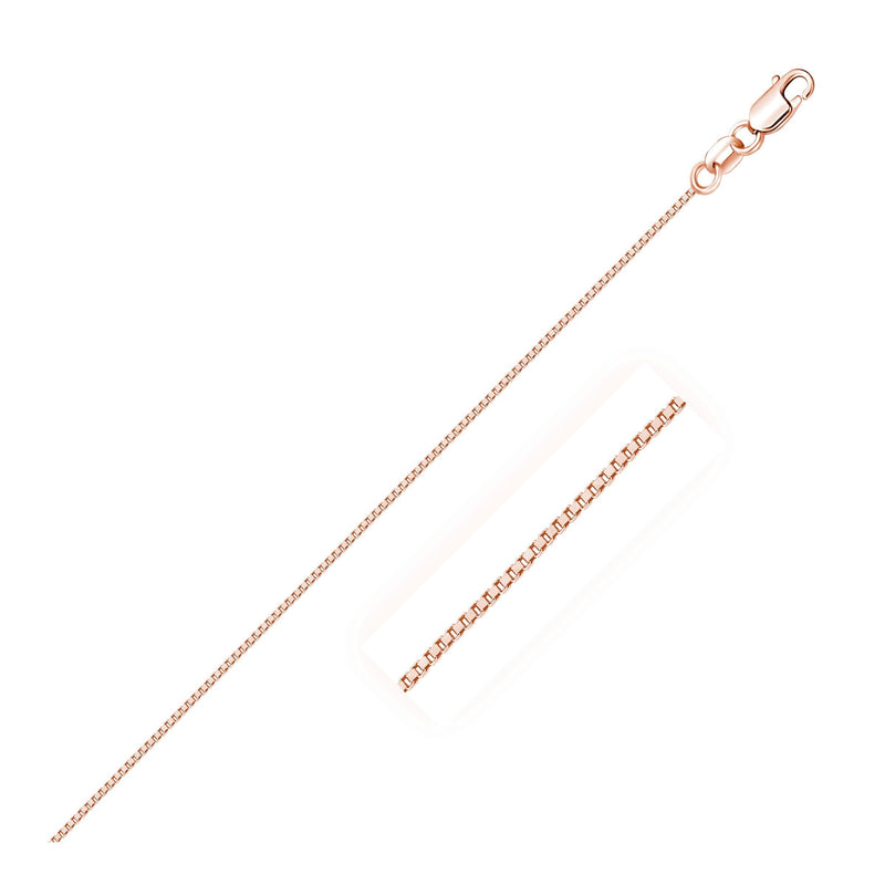 Bids.com 18k Rose Gold Classic Box Chain (0.60 mm) Necklaces