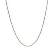 Bids.com 18k White Gold Round Wheat Chain 1.4mm Necklaces