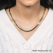 Bids.com 4.0mm 14k Yellow Gold Super Flex Herringbone Chain Necklaces