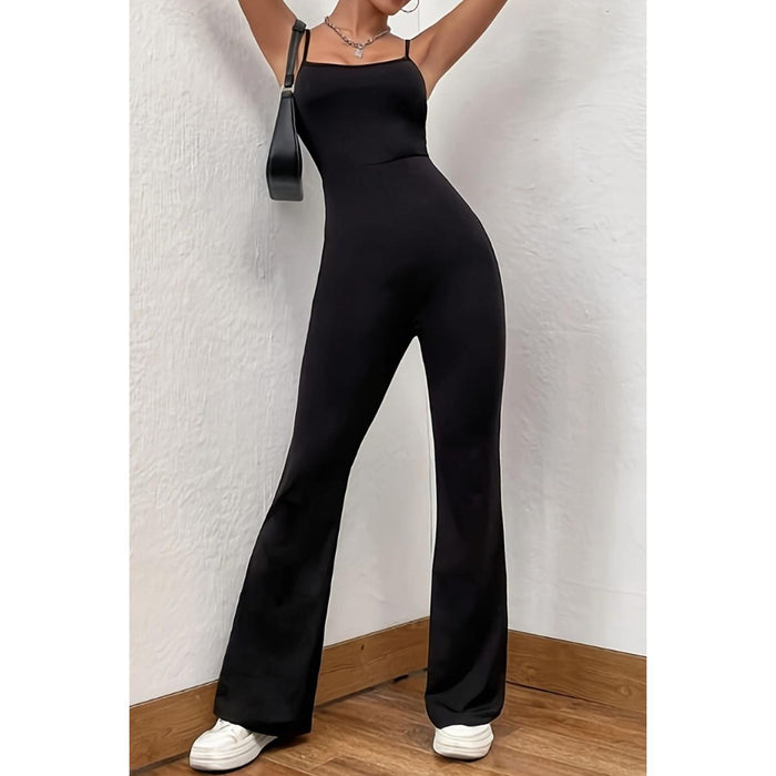 Square Neck Spaghetti Strap Jumpsuit