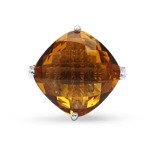 Bids.com 9.05 Carat Genuine Citrine .925 Sterling Silver Ring Rings