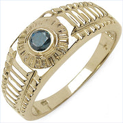Bids.com 0.20 Carat Genuine Blue Diamond .925 Sterling Silver Ring Rings