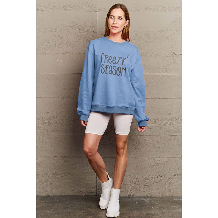 Simply Love FREEZIN' SEASON Graphic Sweatshirt