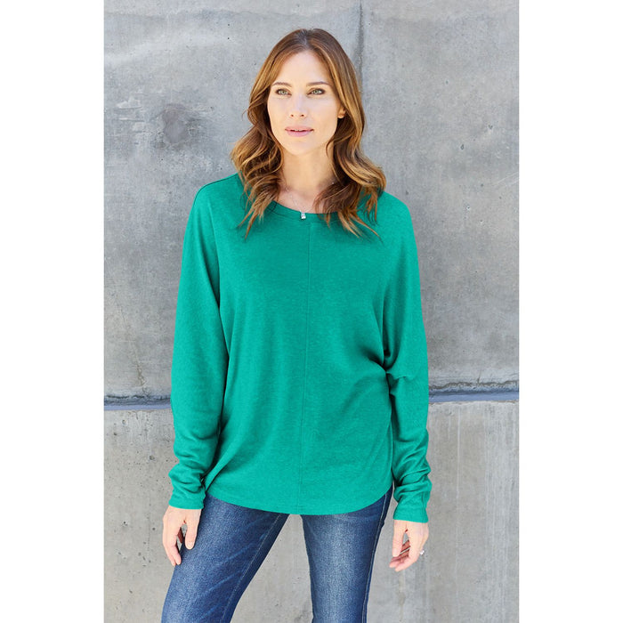 Double Take Round Neck Long Sleeve T-Shirt