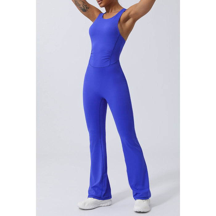 Crisscross Wide Strap Sleeveless Jumpsuit