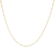 Bids.com Solid 14K Yellow Gold 2.5mm Paperclip Chain Necklace Unisex 18" Inches Necklaces