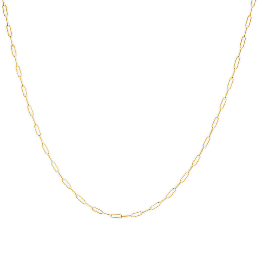 Bids.com Solid 14K Yellow Gold 2.5mm Paperclip Chain Necklace Unisex 18" Inches Necklaces