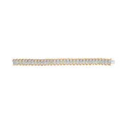 Bids.com 10k Yellow Gold 5.00 Cttw Diamond Oval Banded Link Bracelet (I-J Color, I1-I2 Clarity) - 7" Inches Bracelets