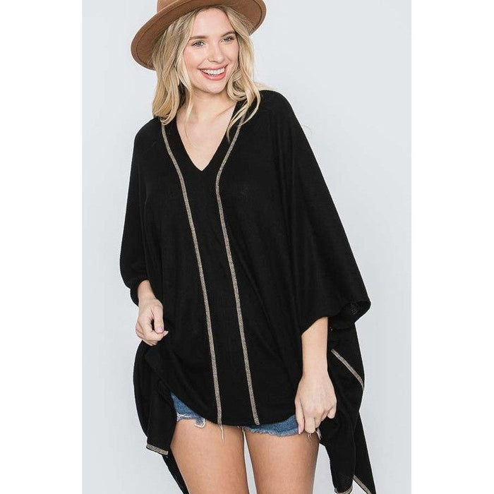 VNECK PONCHO TOP