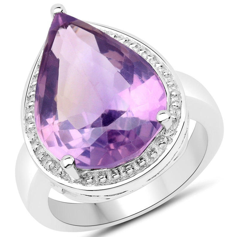 Bids.com 9.00 Carat Genuine Amethyst .925 Sterling Silver Ring Rings