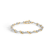 Bids.com 10K Yellow and White Gold 2.00 Cttw Diamond "S" Link 7" Bracelet (H-I Color, I2-I3 Clarity) Bracelets