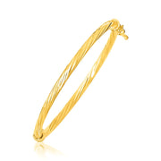 Bids.com 14k Yellow Gold Children's Bangle with Spiral Motif Style Bracelets