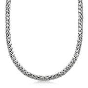 Bids.com Oxidized Sterling Silver Wheat Style Chain Men's Necklace Necklaces