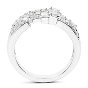 Bids.com 0.60 Carat Genuine White Diamond .925 Sterling Silver Ring Rings