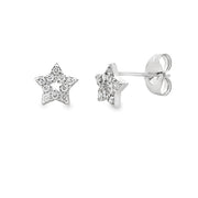 Bids.com .05ct Diamond Earrings 14KT White Gold Earrings