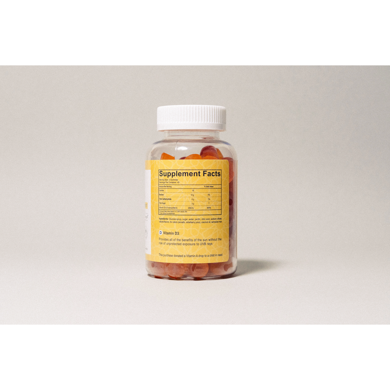 Salaam Nutritionals Halal Vitamin D3 2000 IU Gummies - 90 Count | Salaam Nutritionals
