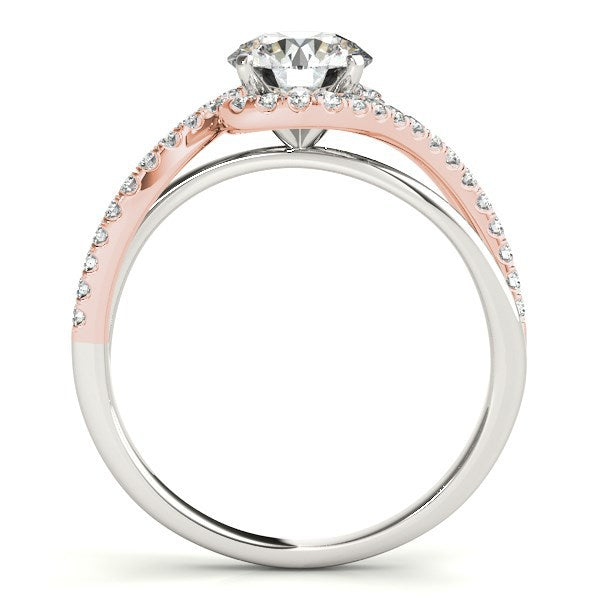 Bids.com 14k White And Rose Gold Bypass Band Diamond Engagement Ring (1 1/8 cttw) Rings
