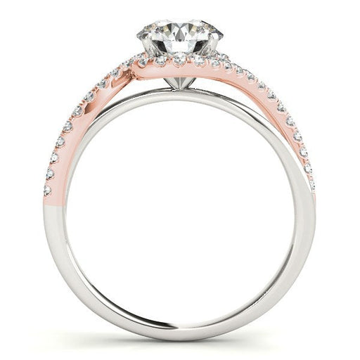 Bids.com 14k White And Rose Gold Bypass Band Diamond Engagement Ring (1 1/8 cttw) Rings