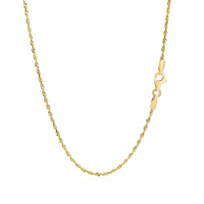 Bids.com 14k Yellow Gold Solid Diamond Cut Rope Chain (1.60 mm) Necklaces