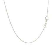 Bids.com 14k White Gold Oval Cable Link Chain 0.97mm Necklaces