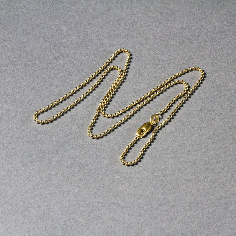 Bids.com 18k Yellow Gold Bead Chain 1.5mm (1.50 mm) Necklaces