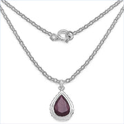 Bids.com 14.10 Carat Genuine Ruby .925 Sterling Silver Pendant Pendants