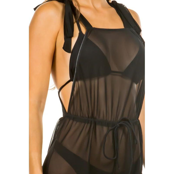 two piece swimsuit with jumpsuit coverup