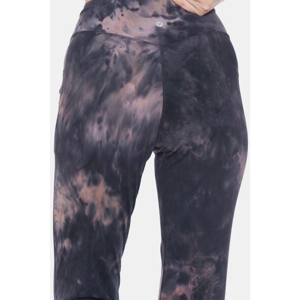 Leggings Depot Tie-Dye High Waist Cropped Leggings