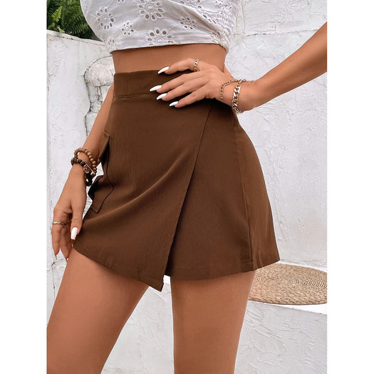 Pocketed High Waist Shorts