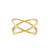 Bids.com 14k Yellow Gold Polished X Profile Ring Rings