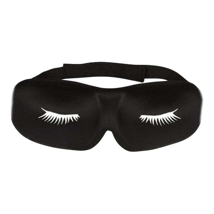 GladGirl 3D Contoured Black Satin Eyelash Extension Sleep Mask Eyelashes