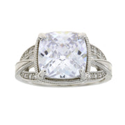 Bids.com Cubic Zirconium Ring Sterling Silver Rings