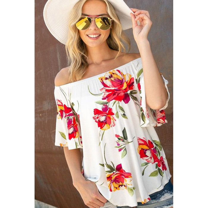 FLORAL OFF SHOULDER TOP