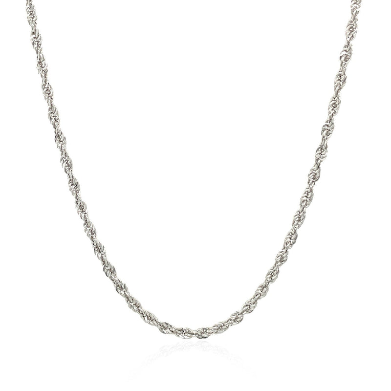Bids.com 2.0mm 14k White Gold Light Rope Chain Necklaces